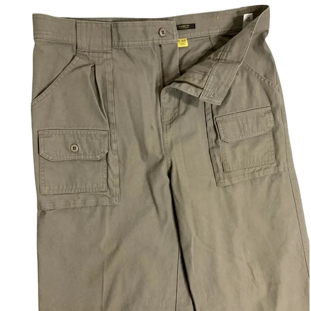 Cabela's Vintage Cargo Pants Men 37X36‎ Khaki Straight Classic Fishing Hunting